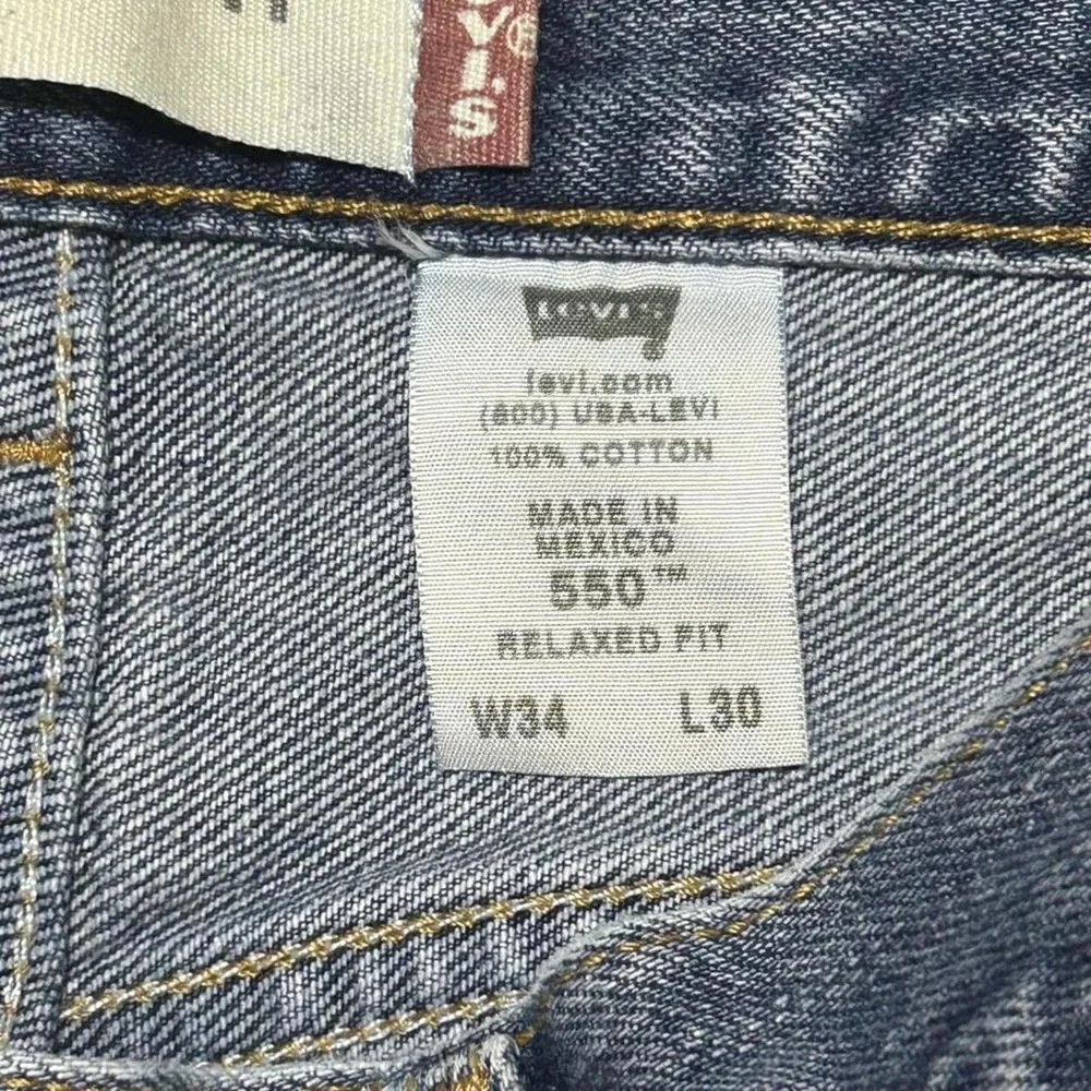 Vintage Levi‎ 550 Relaxed Fit Jeans Light Wash Size 34x30
